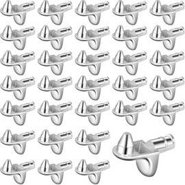 Shelf Support Shelf Holder 50 Pieces L Shape Shelf Bracket 5 mm Stainless Steel Shelf Supports Pins Furniture Shelf Pins Holder for Shelves Bookshelves Kitchen Cabinet