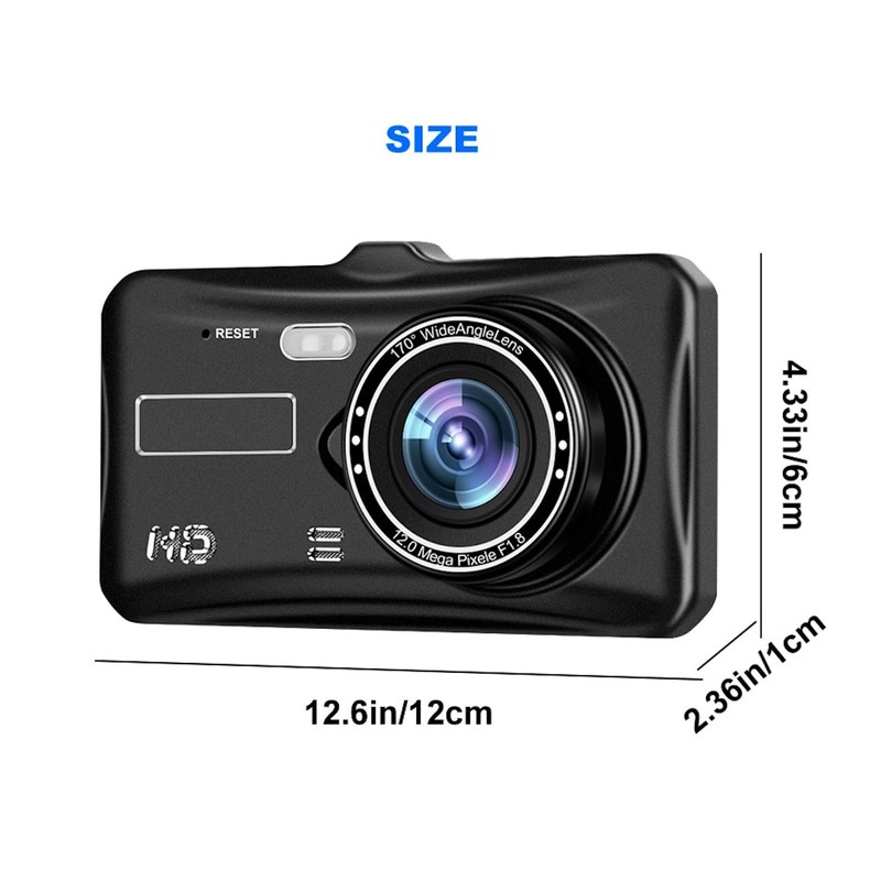 HD 1080P 4" Car Dash Camera Touch Night Vision Video