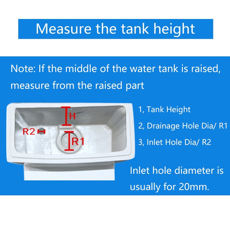 T Tulead Toilet Push Button Valve Replacement Flush Toilet Dual
