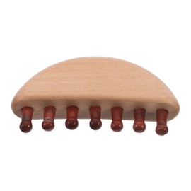 Mikinona Wooden Handle Massage Comb Natural Crystal for Scalp Stimulation and Dandruff Removal Ergonomic Design for Thick Hair Scalp Tool for