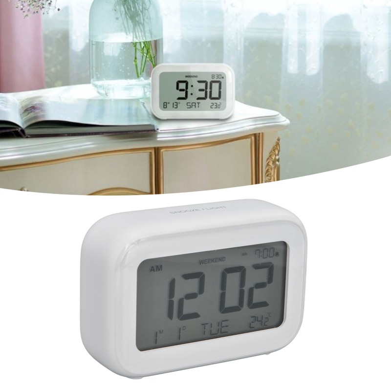 Mini Digital Alarm Clock with LCD Screen Snooze Function 12H
