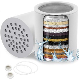 20 Etapas Filtro de Ducha, Shower Filter Cartucho de Repuesto de Elimina Cloro, Metales Pesados, Hierro, Otros Sedimentos, Cartuchos para Filtros de Ducha Uuniversales 2pcs