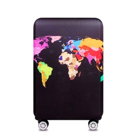 YianBestja Elastic Suitcase Protective Cover Luggage Cover Travel Suitcase Protective Cover Luggage Cover with Zip, map of the world, Modern