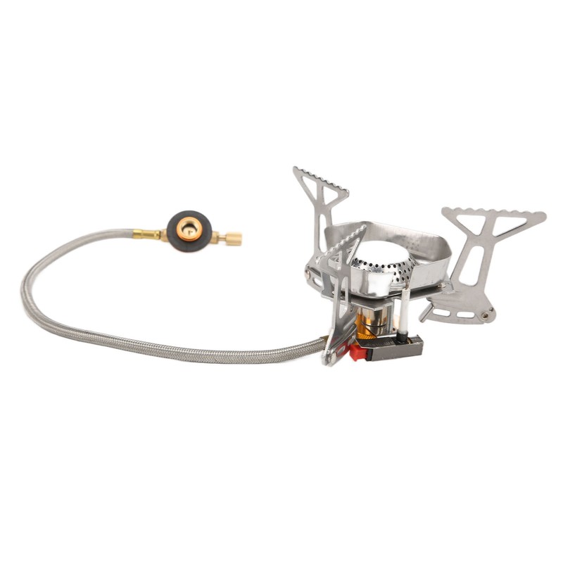 Camping Gas Stove Stainless Steel Strong Durable Windproof Electronic Ignition