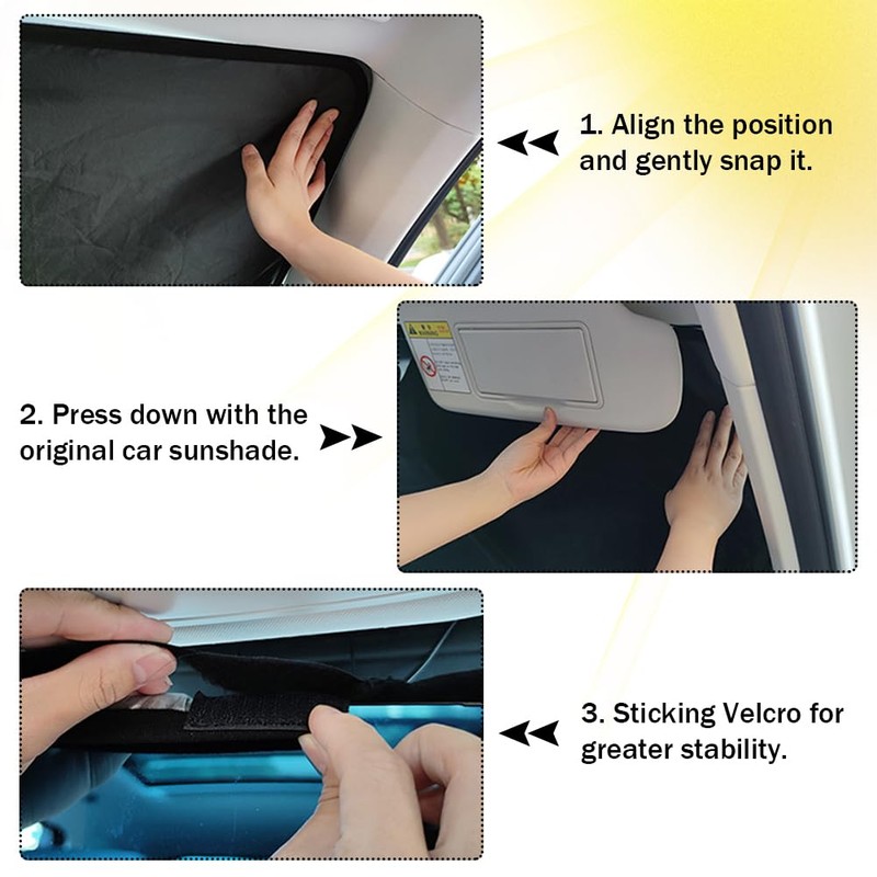 Car Sun Protection Front Windscreen Inside, 134 x 65 cm
