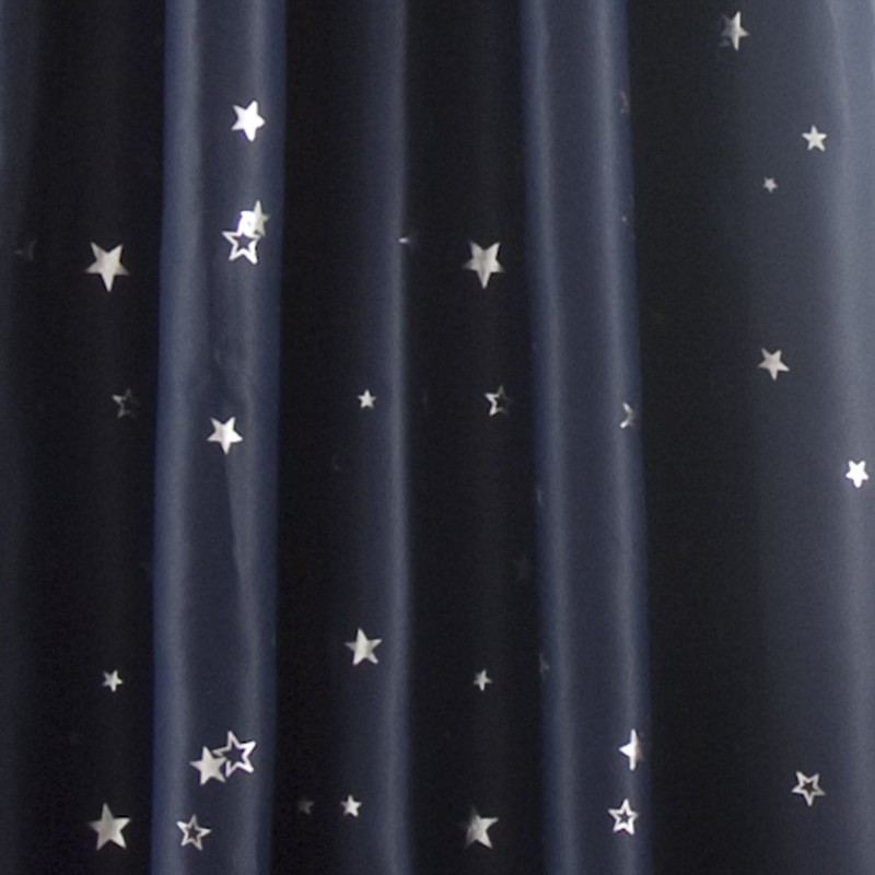 Lush Decor Light Filtering, Energy Efficient (Pair), Navy Star Blackout