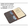 Leather Cover for Field Notes Moleskine Cahier Pocket Journal Handmade