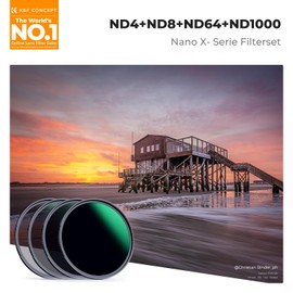 K&F CONCEPT ND Filter Set 58 mm Neutral Density Filter Set ND4 + ND8 + ND64 + ND1000 ND Filter Kit