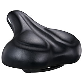 DAWAY Comfortable Oversized Bike Seat - Compatible with Peloton, Exercise, Mountain or Road Bicycles, C50i Extra Wide Bike Saddle Replacement with Memory Foam Cushion for Men Women Comfort