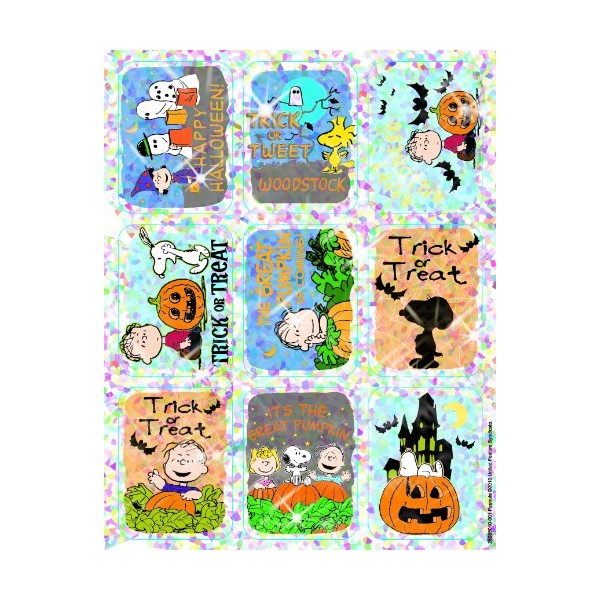 Eureka Classroom Supplies Peanuts Halloween Stickers, 18 pcs