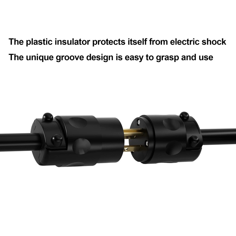 Oviitech Electrical Replacement Plug Connector Set, Extension Cord Ends Male
