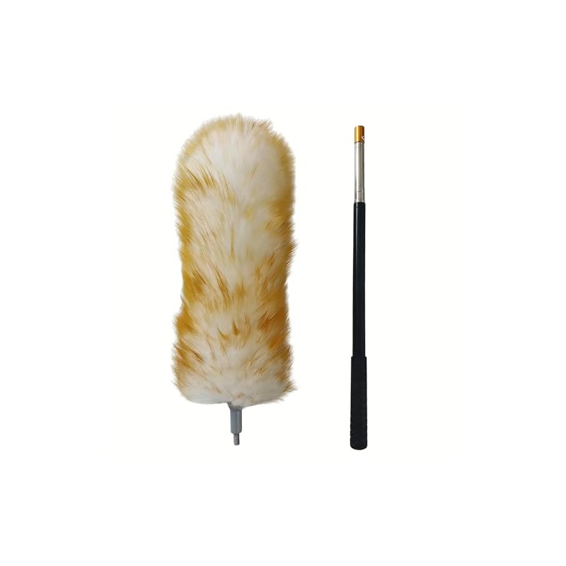 Premium Wool Lambswool Extendable Detachable Cleaning Brush Duster 27.7-72in,Reach High