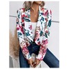 SweatyRocks Women's Lapel Floral Print Blazer Long Sleeve Draped Open