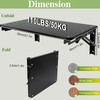 Wooden Folding Shelf Wall Mounted for Small Space, Fold Down
