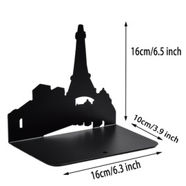 MPEIPILA Book Support, Book Ends, Book Holde, Holder for Shelf, Pack of 2, Black Metal Bookends, Bookends for Bookshelves, Solid Bookends for Comics, CDs and DVDs, Books Support Shelf