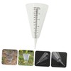 KONTONTY Rain Measuring Cup Cone Shaped Transparent Rain Gauge with