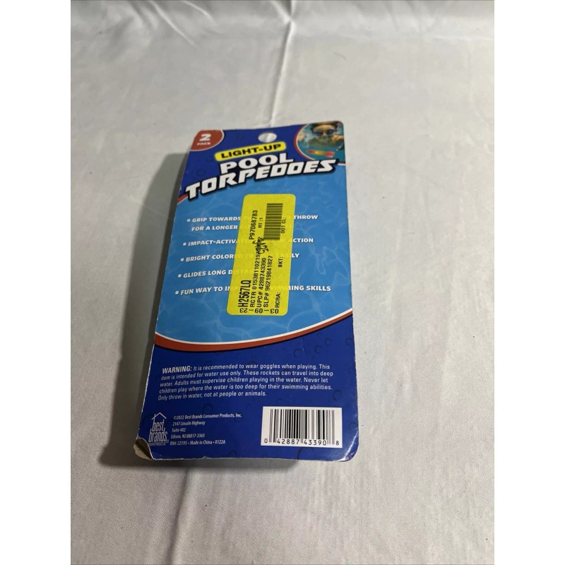 Light Up Pool Torpedoes Orange/blue