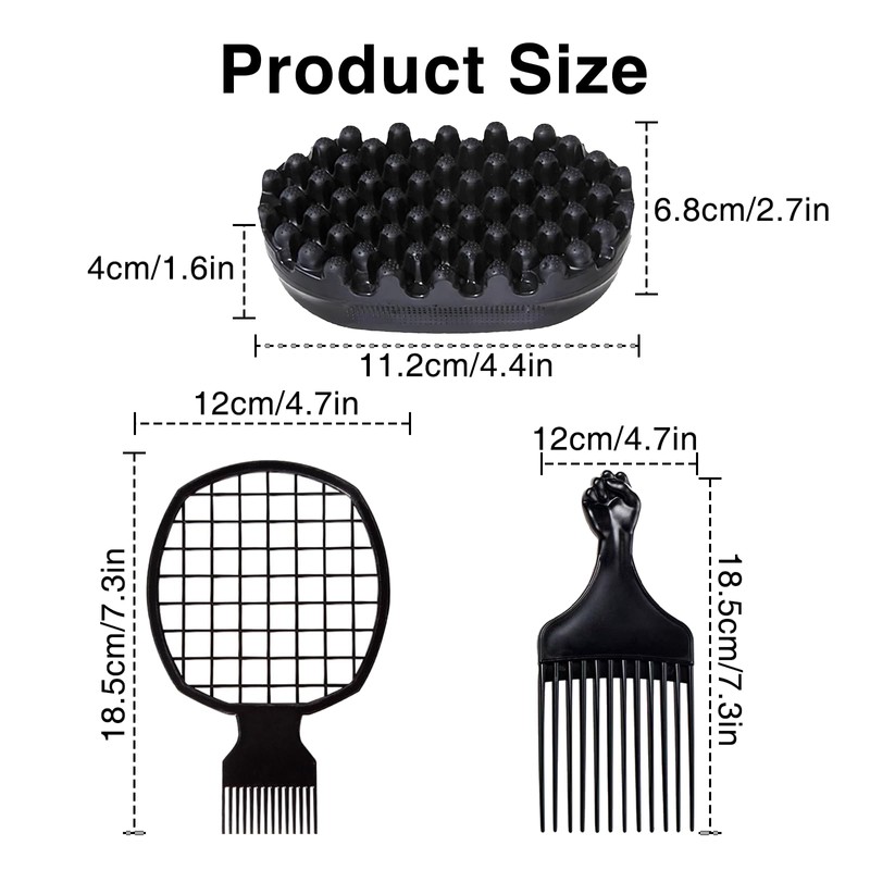 Benaewa 3 Pcs Hair Sponge, Afro Washable Twist Hair Sponge