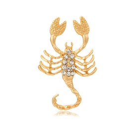 vmcoatdu 12 Constellations Scorpio Pin Inlaid Rhinestone Brooch Metal Revivalism Style Souvenir Badge for Hat Clothes Backpack (Scorpio（Oct 23-Nov 21）)