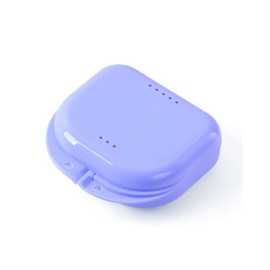 JMU Retainer Case with Vent Holes, Mouth Guard Case Dental Storage Container (Purple)
