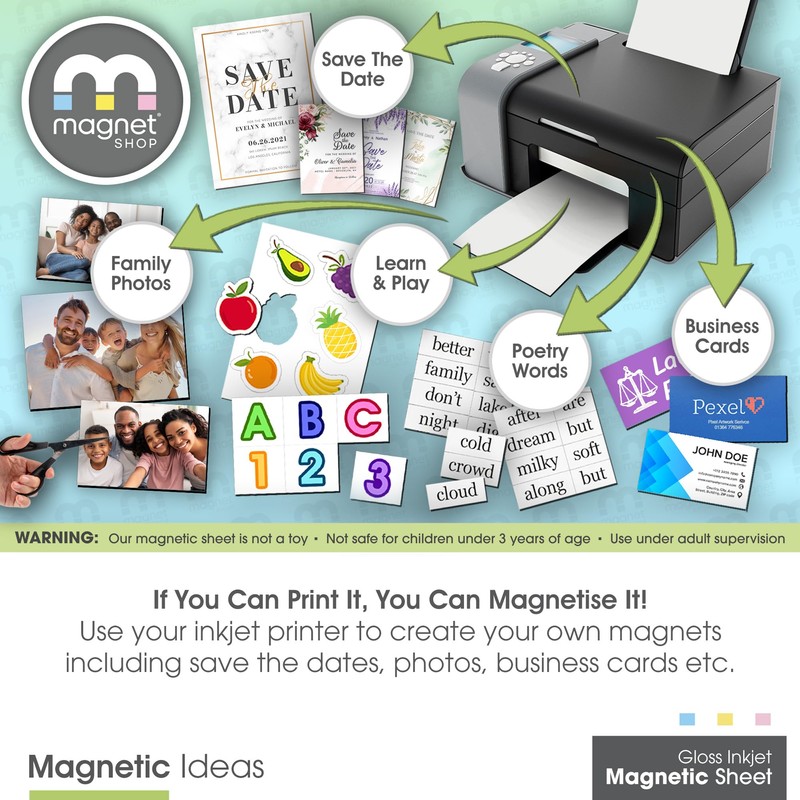 TMS A4 Size Glossy Magnetic Photo Paper for Home and