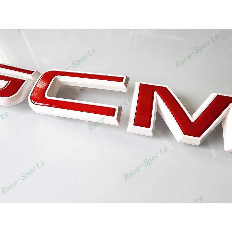 Auto GMC Front Rear White Red GMC Emblem 2020+ Sierra