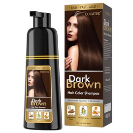 150 ml Dark Brown Hair Dye Shampoo  Shampoo Castao Oscuro para Cubrir Canas, 3 en 1 Color, Limpieza y Cuidado, para Hombres y Mujeres, con...         