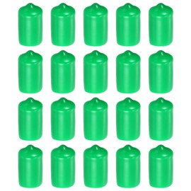 sourcing map 50Pcs Rubber End Caps, 13mm/0.51" ID Rubber End Caps, PVC Caps Rubber Screw for Bolts Screw Caps Thread Protectors Tube Screw Bolt, Green