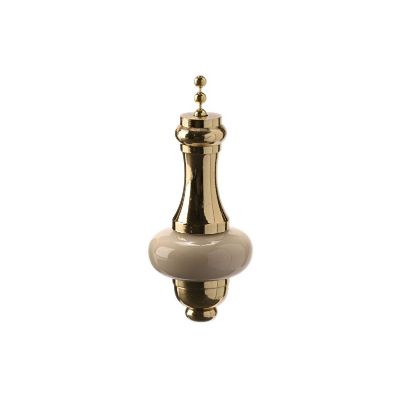 ElekTek Bathroom Light Pull Chain – Polished Brass & White