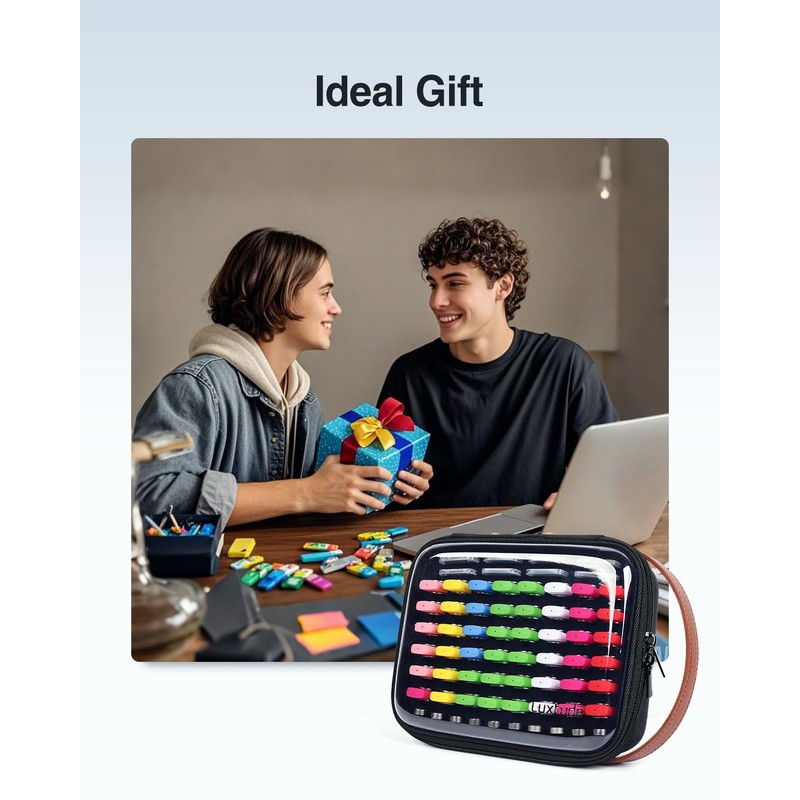 Luxtude Flash Drive Case with Combination Lock (112 Labels Included)