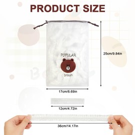 AMFUN Pack of 100 Cling Bags, Cling Film with Elastic Band, Reusable Cling Film, Elastic Cover Covers, Elastic Sealing Bags for Food Storage