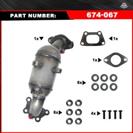 674-067 Front Catalytic Converter Compatible with 2018 2019 2020 2021 Chevy Traverse V6 3.6L & Buick Enclave V6 3.6L