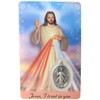 Needzo Divine Mercy Holy Prayer Card with Medal and Chaplet