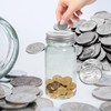 EATHEATY 100Pcs Coin Slot Lids for Mason Jar Canning Jar,