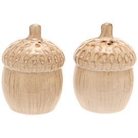 Boston International Salt & Pepper Shaker Set for Kitchen Counter and Table, Set of 2, Acorn