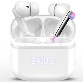 Language Translation Earbuds, 3-in-1 AI Translator Earbuds with 144 Language, IP7 Waterproof AI Translation Earbuds Real time, Bright White