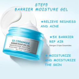 Crema Facial Hidratante con Ácido Hialurónico para Mujeres y Hombres | Gel hidratante que repara la barrera cutánea, Para Piel Seca y Áspera, Uso Diar