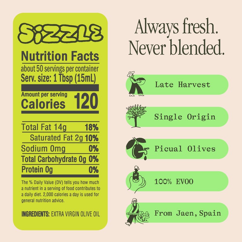 Graza Graza Sizzle Extra Virgin Olive Oil, Cooking Oil -