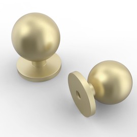 Coinkoly 12 Pack Brushed Gold Kitchen 1Inch(27mm) Cabinet Knobs Single Hole Dresser Knobs Cabinet Door Handles and Pulls Knobs for Cabinets and Drawers Kitchen Cabinet Hardware