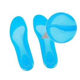 Healvian 1pair Thick Gel Sports Insoles Breathable Shock-absorbing Shoe Pads for Men Women Comfortable Cushioning for Running Easy to Trim for Fit Skid Design