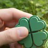 Clover shape click keychain good luck talisman design portable hand