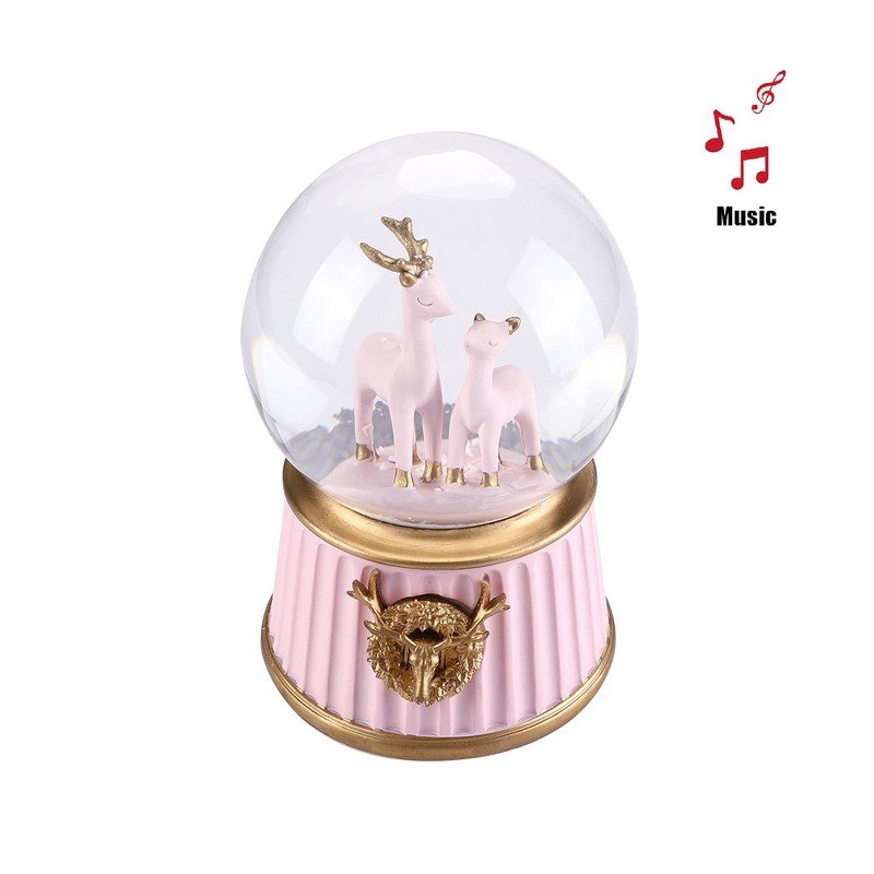 Musical Snow Globe Light Up Crystal Ball Music Box Automatic