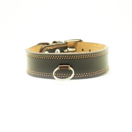 Handmade Leather Dog Collar – Durable, Stylish & Comfortable | Artisan-Crafted Genuine Leather for Puppies & Dogs (Brown Leather, Medium)