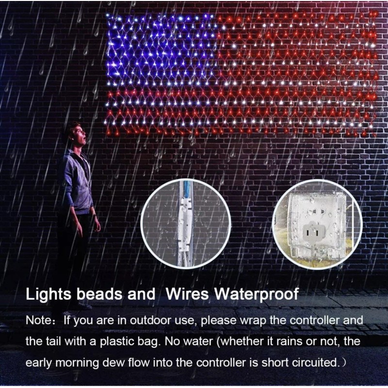 American Flag LED Lights Banner 6 Foot 450 BRIGHT New