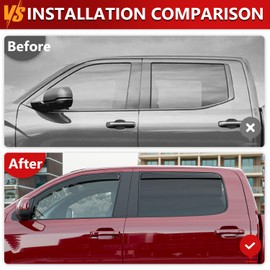 Xipoo Side Window Visor Deflector Compatible with 2007-2021 Toyota Tundra CrewMax Visor Trim Cover Replacement for 07-21 Tundra Accessories (Compatible with 2007-2021 Toyota Tundra)