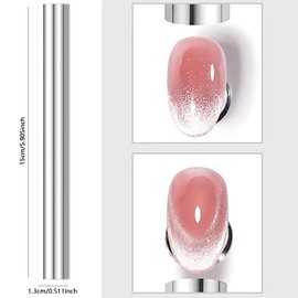 XEAOHESY 4pcs Cat Eye Magnet for Nails Double-Head Flower Nail Magnetic Stick Lengthen Strong Double Ended Cylindrical Cat Eye Magnet Multi-Function Nail Magnet Tools for Cat Eye Gel Polish Nail Art