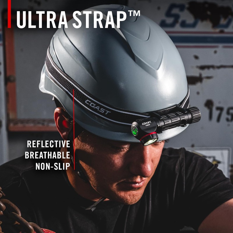 Coast TXM50R 1250 Lumen Rechargeable LED Headlamp with Magnetic Base