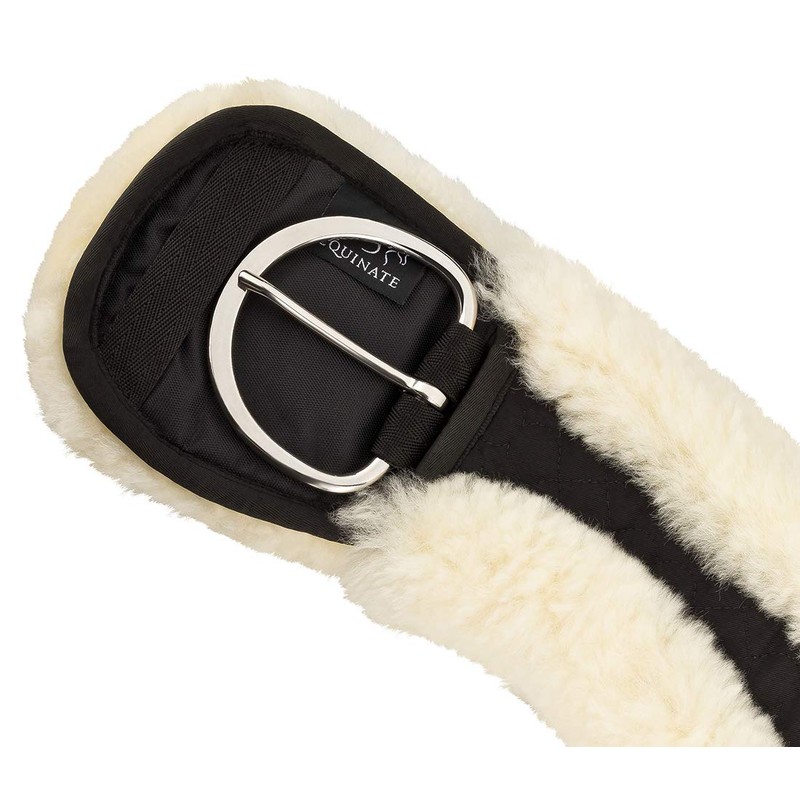 Equinate Western Moon Girth Anatomical Real Lambskin Short Girth Saddle