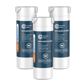 Crystala Filters XWF Water Filter, Compatible with GE XWF Refrigerator Water Filter, 3 Pack (Not XWFE)