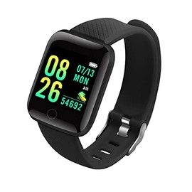 Fitness Tracker Activity Tracker with 24/7 Heart Rate IP68 Waterproof 1.44'' Touch Color Screen SPO2 Blood Pressure Sleep Monitor Step Calorie Counter Pedometer Health Smart Watch for Android iOS